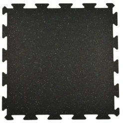Rubber Tile Interlocks with Borders Regrind 8mm 25x25 Inches Pacific