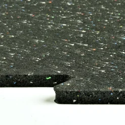 Rubber Tile Interlocks with Borders Regrind 8mm 25x25 Inches Pacific