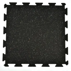 Rubber Tile Interlocks with Borders Regrind 8mm 25x25 Inches Pacific