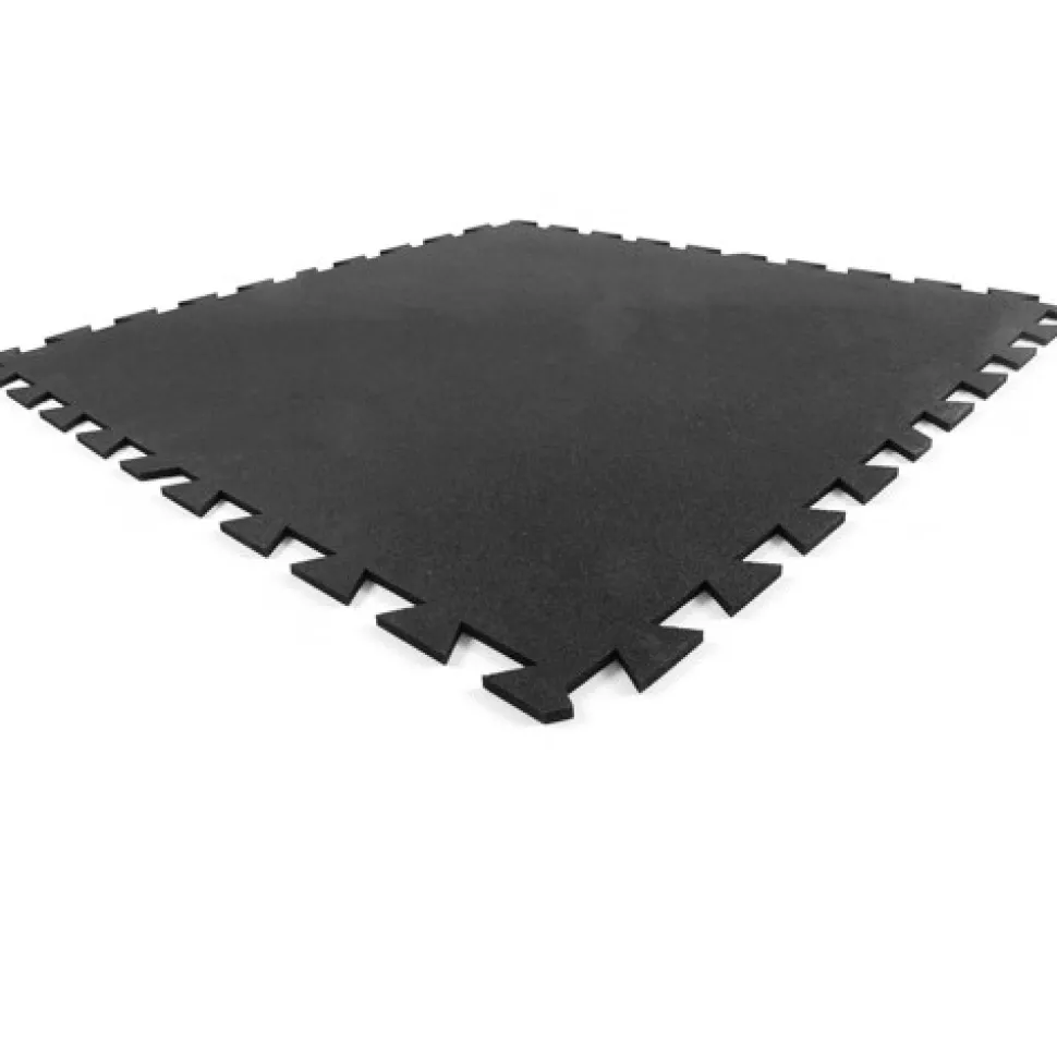 Rubber Tile Utility Black Mix 8 mm x 3x3 Ft.