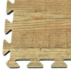 Rustic Wood Grain Trade Show Tile - Beveled Edges 1/2 Inch x 10x20 Ft.