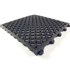 Safety Matta Perforated Black 1 Inch x 20x20 Inches