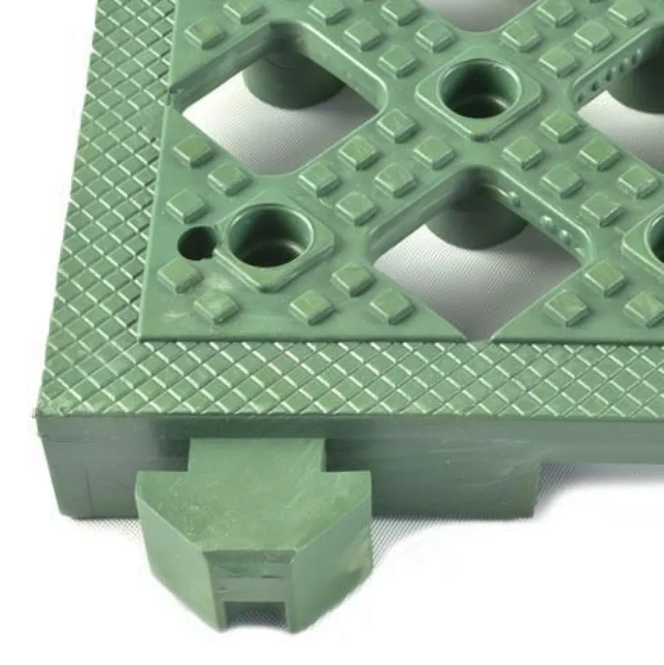 Safety Matta Perforated Green 1 Inch x 20x20 Inches