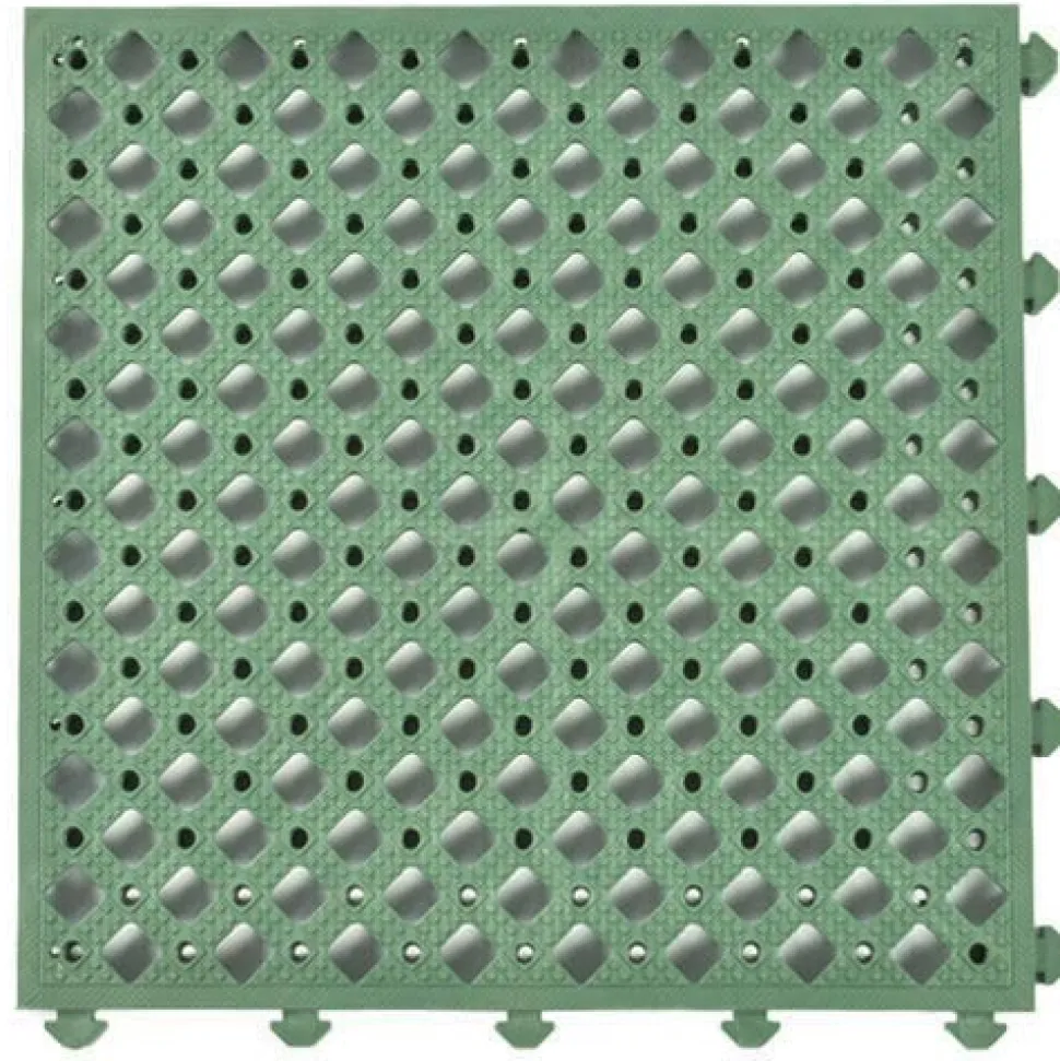 Safety Matta Perforated Green 1 Inch x 20x20 Inches