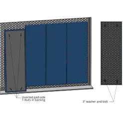 Safety Outdoor Stadium Chain Link Fence Pad 2 Inch x 4x7 Ft.