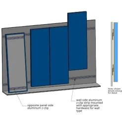 Safety Pro Outdoor Stadium Pad 3 Inch x 4x4 Ft. Z Clip Attachment