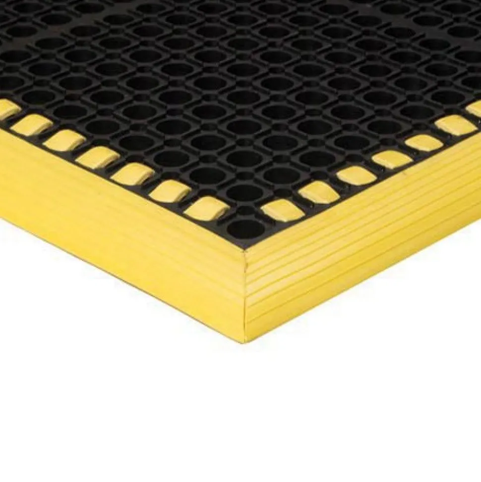 Safety TruTread Perforated Fatigue Mat 4-Sided GritTuff 28x40 Inches