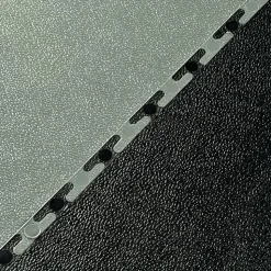 Smooth Top PVC Interlocking Black Ever 1/4 Inch x 19.625x19.625 Inches Tile