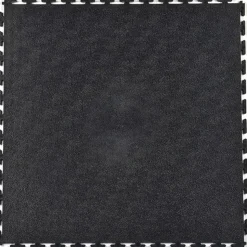 Smooth Top PVC Interlocking Black Ever 1/4 Inch x 19.625x19.625 Inches Tile