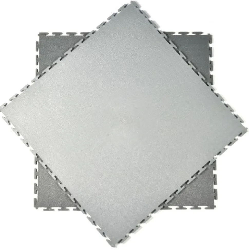 Smooth Top PVC Interlocking Grays Ever 1/4 Inch x 19.625x19.625 Inch Tile