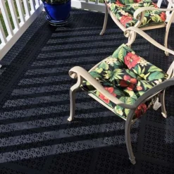 StayLock Tile Perforated Black 9/16 Inch x 1x1 Ft.