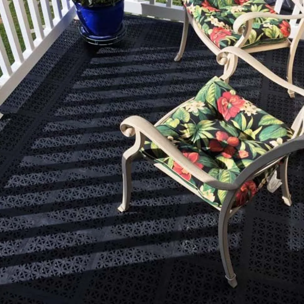 StayLock Tile Perforated Black 9/16 Inch x 1x1 Ft.