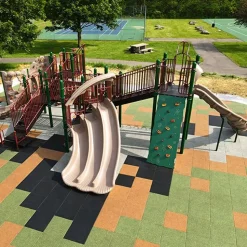 Sterling Playground Tile Black 2.25 Inch x 2x2 Ft.