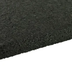 Straight Edge Rubber Tile Black 1/2 Inch 2x2 Ft. Pacific