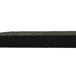 Straight Edge Rubber Tile Black 1/2 Inch 2x2 Ft. Pacific