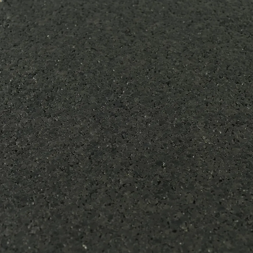 Straight Edge Rubber Tile Black 1/2 Inch 2x2 Ft. Pacific