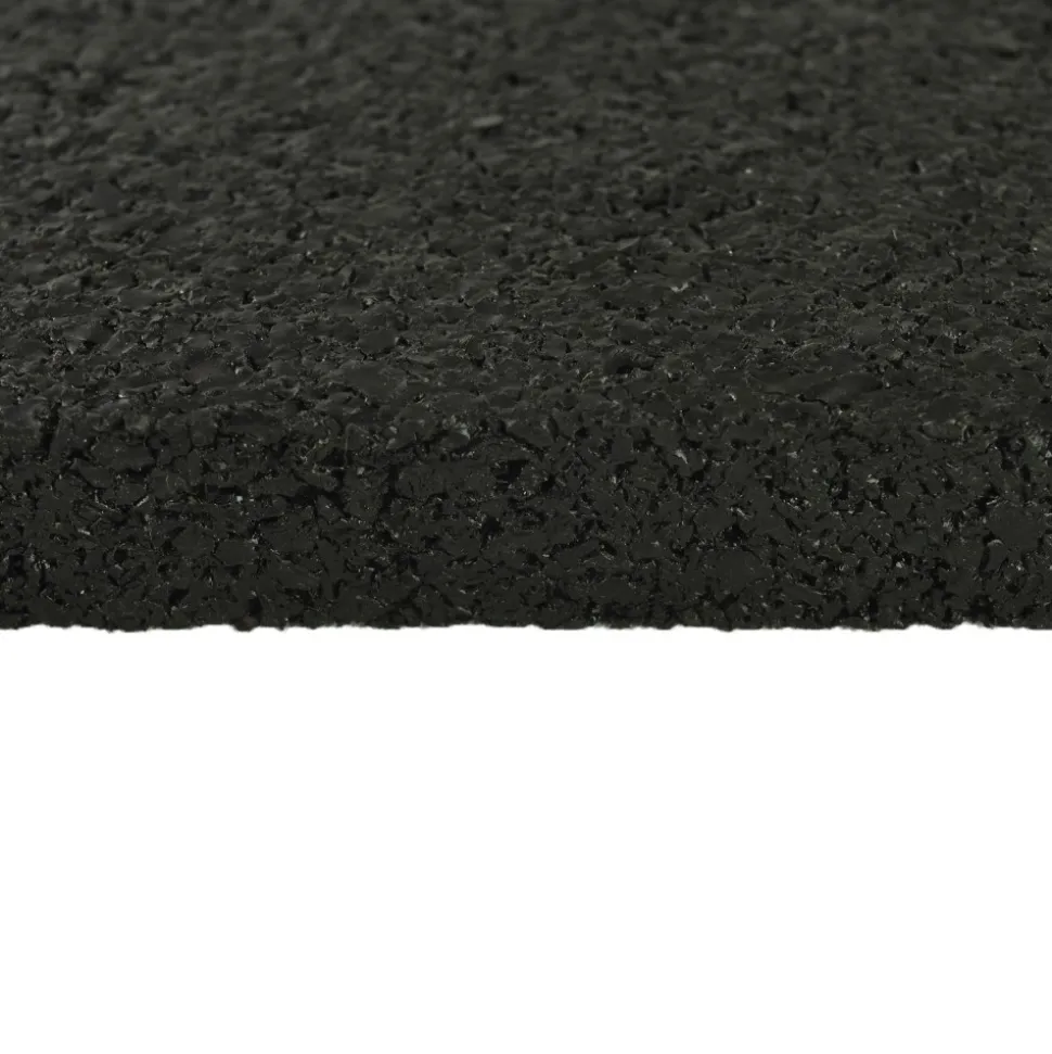 Straight Edge Rubber Tile Black 1/2 Inch 2x2 Ft. Pacific