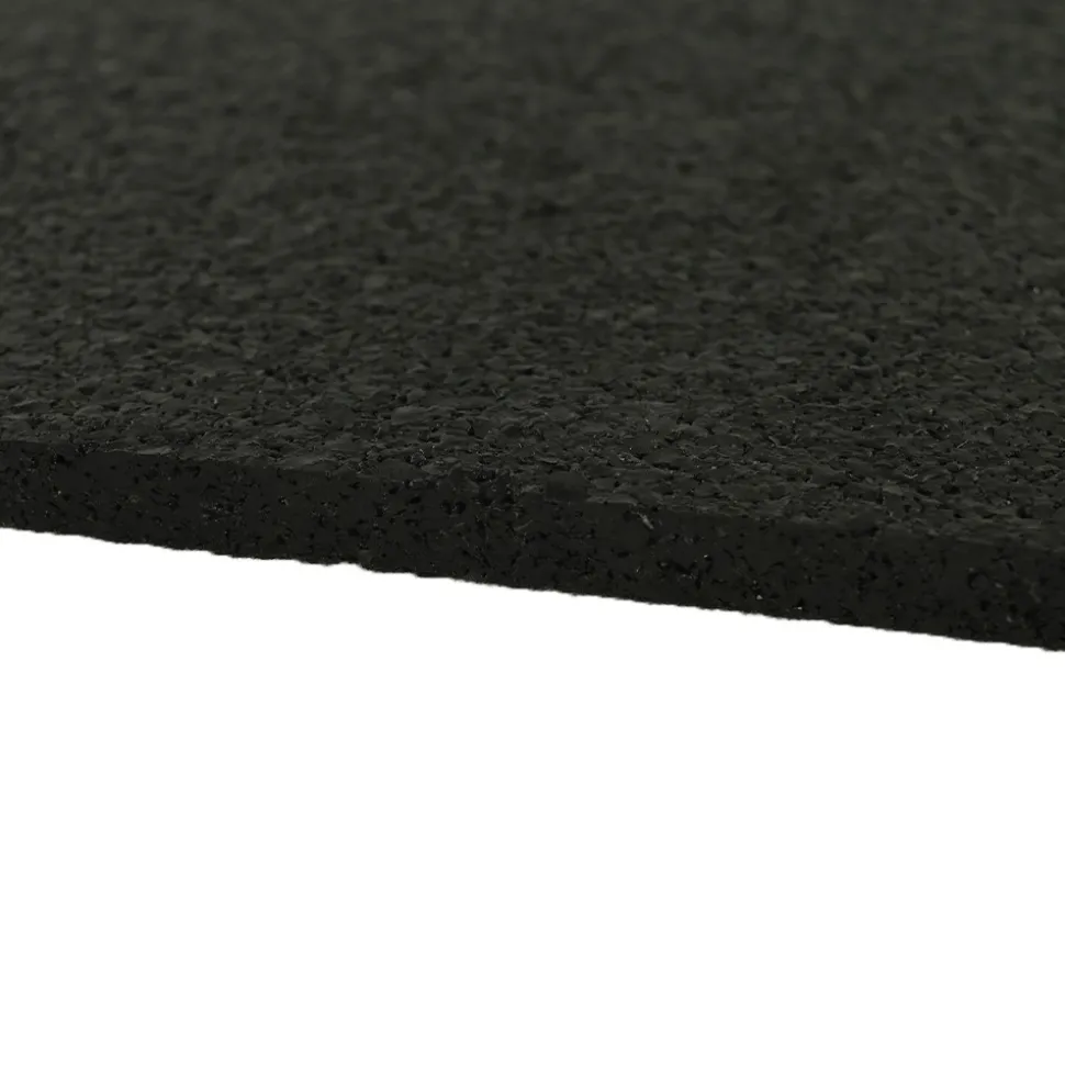 Straight Edge Rubber Tile Black 1/4 Inch x 2x2 Ft. Pacific
