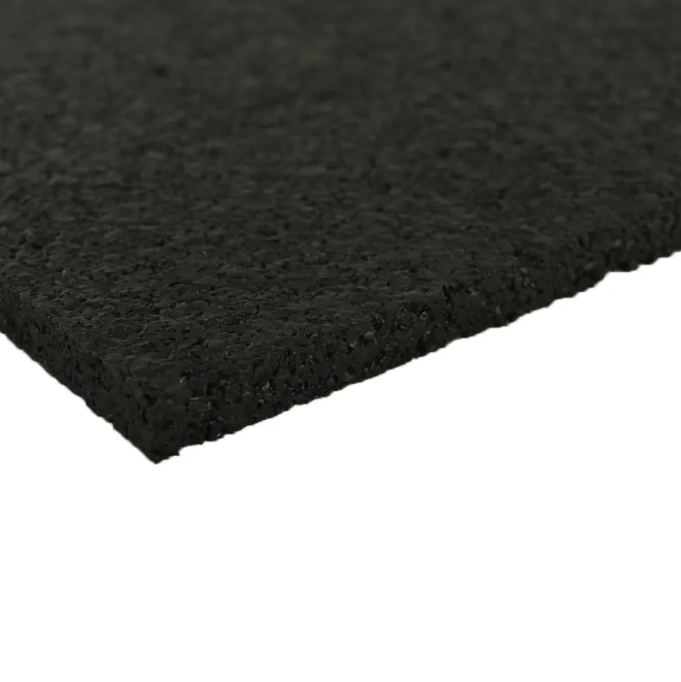 Straight Edge Rubber Tile Black 1/4 Inch x 2x2 Ft. Pacific