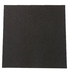 Straight Edge Rubber Tile Black 8 mm x 2x2 Ft. Pacific