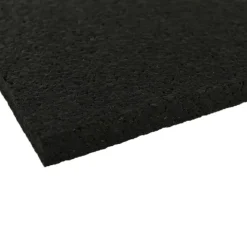 Straight Edge Rubber Tile Black 8 mm x 2x2 Ft. Pacific