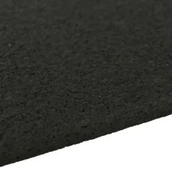 Straight Edge Rubber Tile Black 3/8 Inch x 2x2 Ft. Pacific