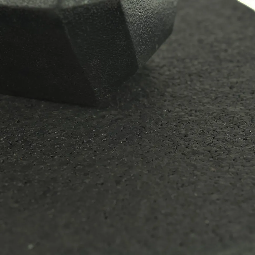 Straight Edge Rubber Tile Black 3/8 Inch x 2x2 Ft. Pacific