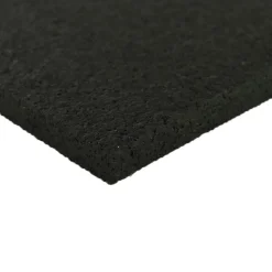 Straight Edge Rubber Tile Black 3/8 Inch x 2x2 Ft. Pacific