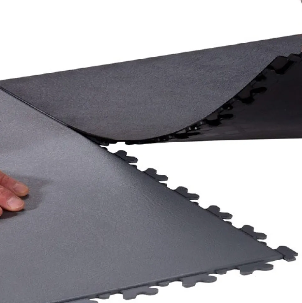 SupraTile Hidden Leather Black/Grays 7 mm x 20x20 Inches Case of 10
