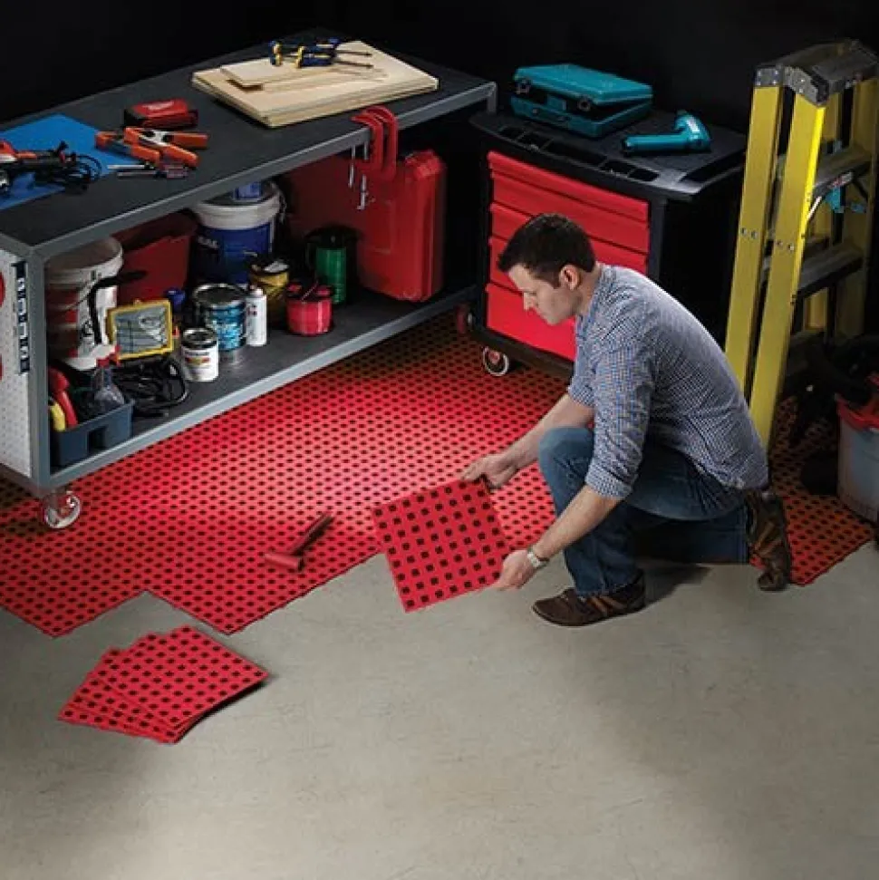 TechFloor Premium Garage Tile with Traction Top Carton of 10