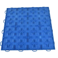 TechFloor Solid Garage Tile with Raised Squares Carton of 10