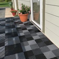 TurboTile Perforated Garage Floor Tile 5/8 Inch x 1x1 Ft.