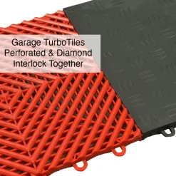 TurboTile Perforated Garage Floor Tile 5/8 Inch x 1x1 Ft.