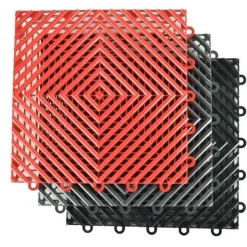 TurboTile Perforated Garage Floor Tile 5/8 Inch x 1x1 Ft.