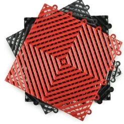 TurboTile Perforated Garage Floor Tile 5/8 Inch x 1x1 Ft.