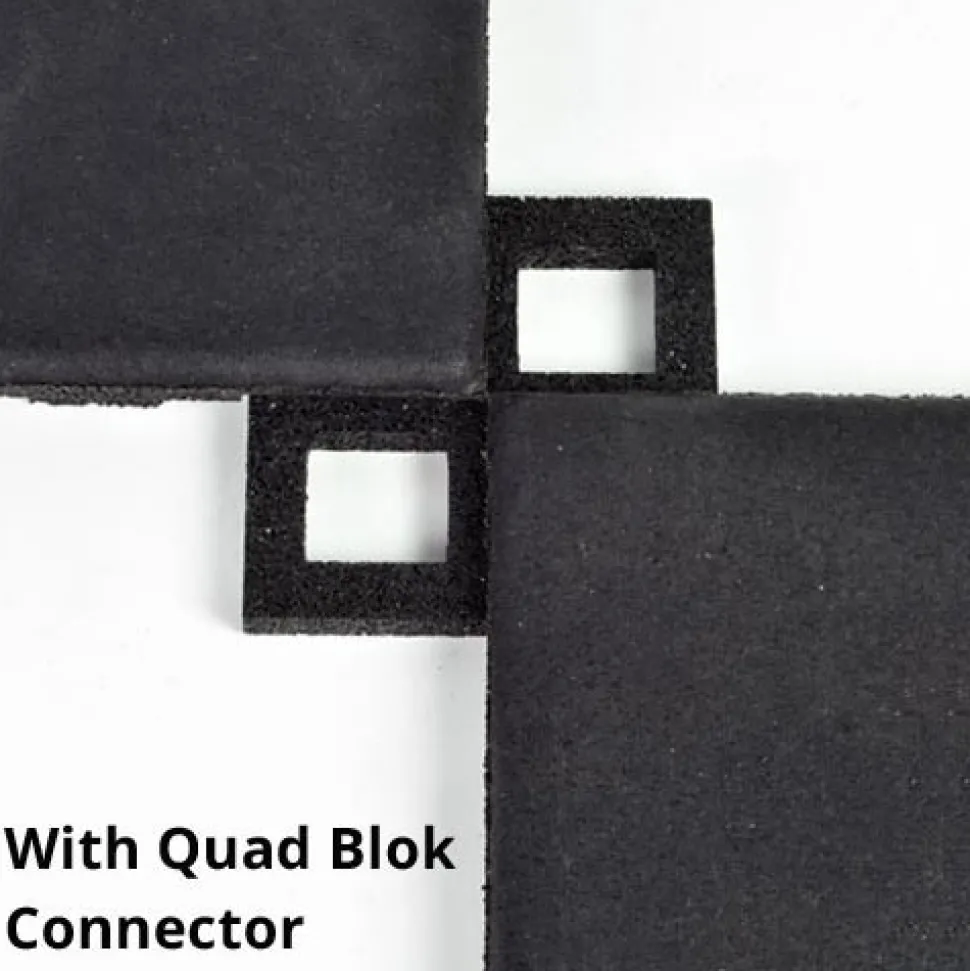 UltraTile Rubber Weight Floor Black 1 Inch x 2x2 Ft. with Quad Blok