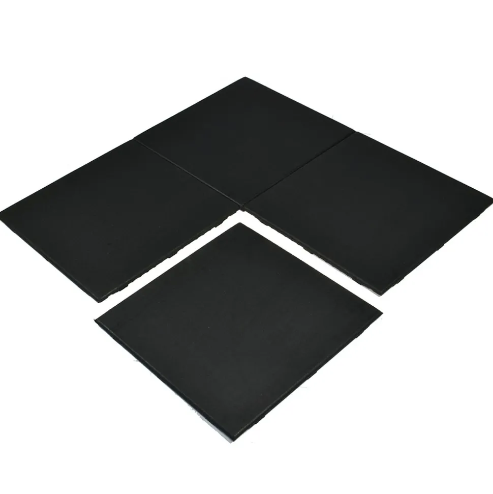 UltraTile Rubber Weight Floor Black 1 Inch x 2x2 Ft. with Quad Blok