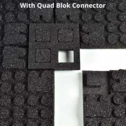 UltraTile Rubber Weight Floor Black 1 Inch x 2x2 Ft. with Quad Blok