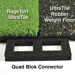 UltraTile Rubber Weight Floor Standard Colors 1 Inch x 2x2 Ft. with Quad Blok