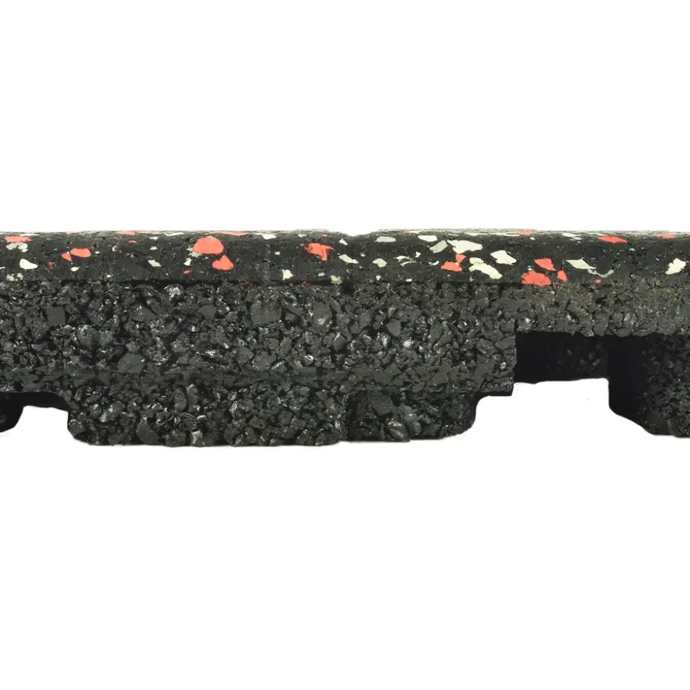 UltraTile Rubber Weight Floor Team Colors 1 Inch x 2x2 Ft. with Quad Blok