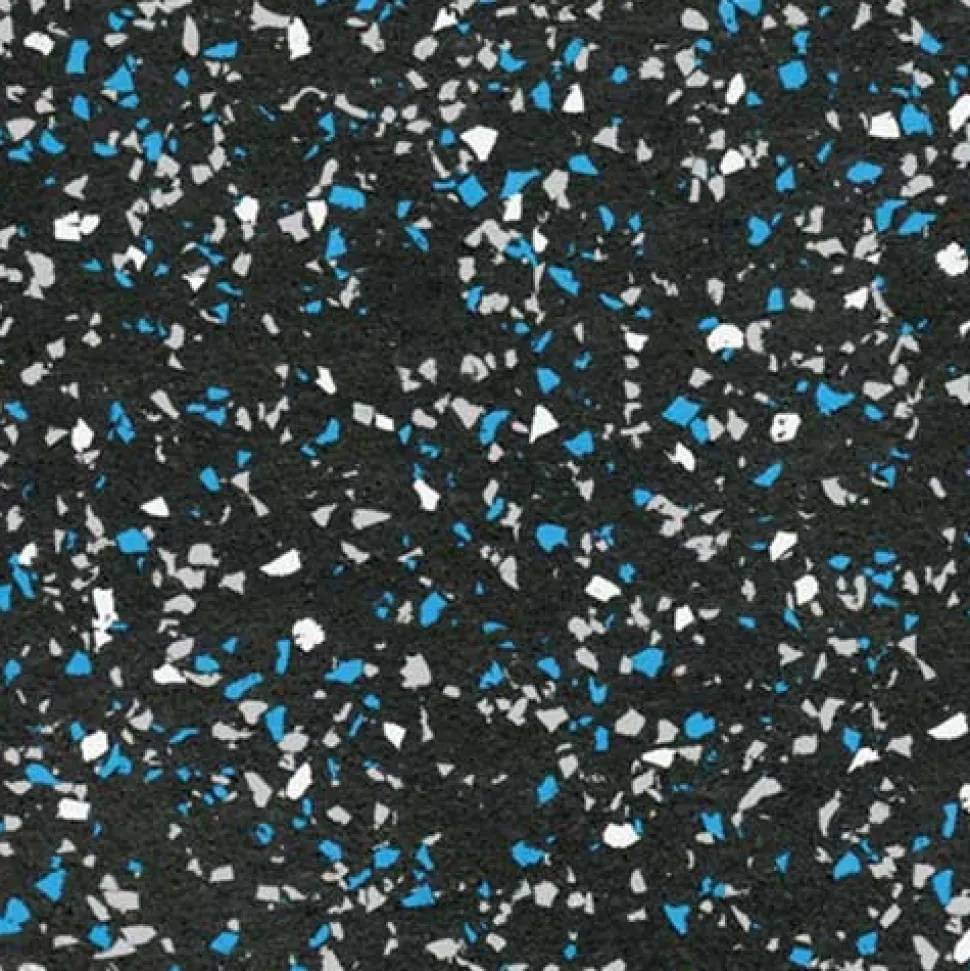 UltraTile Rubber Weight Floor Team Colors 1 Inch x 2x2 Ft. with Quad Blok