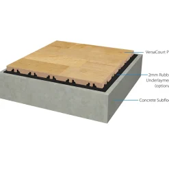 VersaCourt Pro Wood Grain Court Tile 1/2 Inch x 12x12 Inches