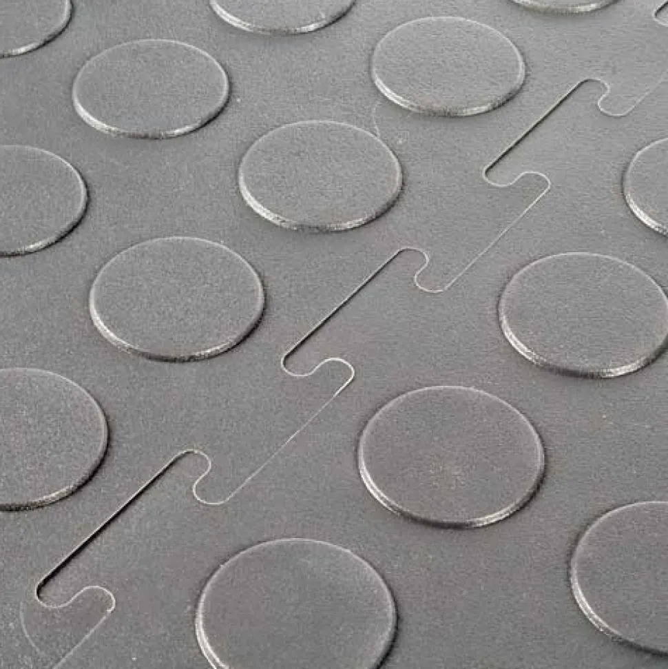 Warehouse Floor Coin PVC Tile Gray 1/4 Inch x 19.625x19.625 Inches