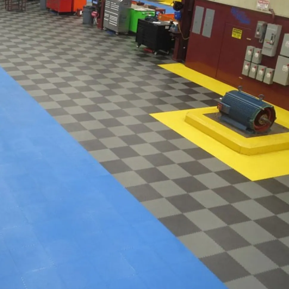 Warehouse Floor Coin PVC Tile Gray 1/4 Inch x 19.625x19.625 Inches
