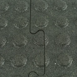 Washbay Button Top Rubber Mats 1/2 Inch 12x12 Ft Kit