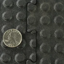 Washbay Button Top Rubber Mats 1/2 Inch 10x10 Ft Kit