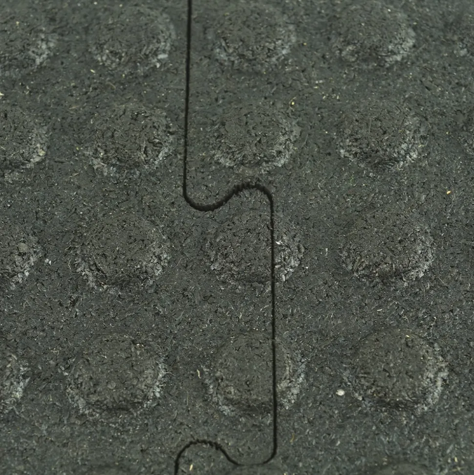 Washbay Button Top Rubber Mats 1/2 Inch 10x10 Ft Kit