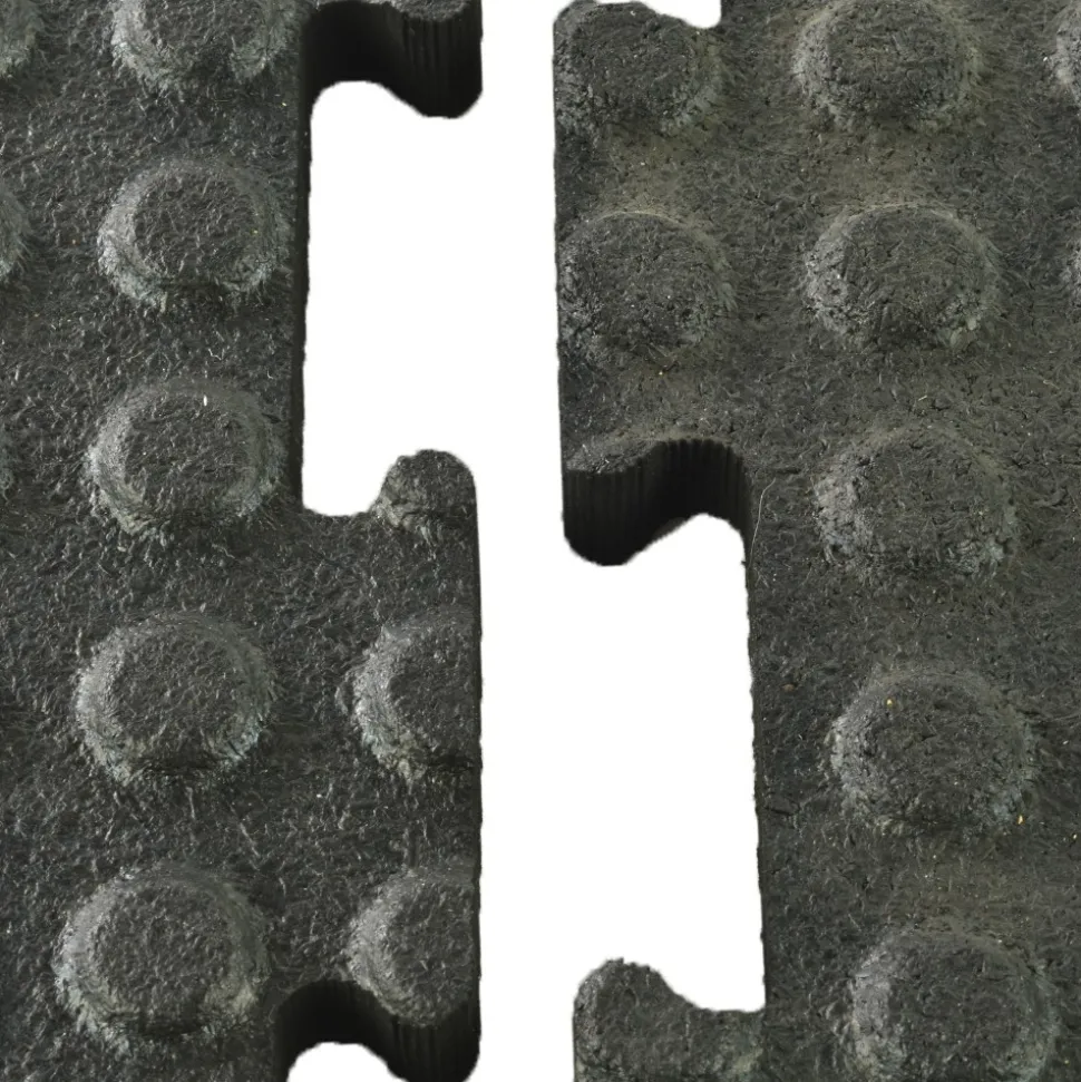 Washbay Button Top Rubber Mats 1/2 Inch 10x10 Ft Kit