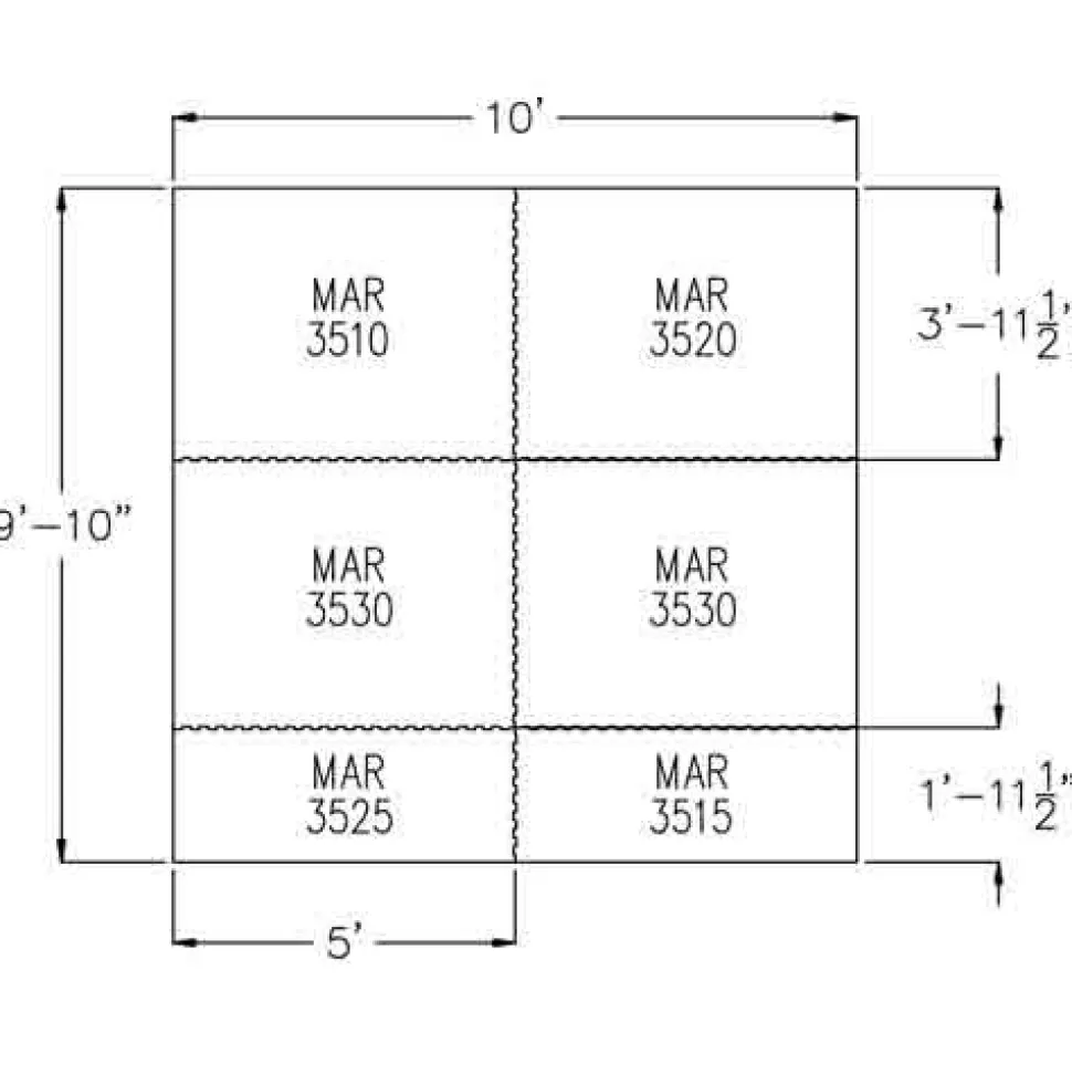 Washbay Button Top Rubber Mats 1/2 Inch 10x10 Ft Kit
