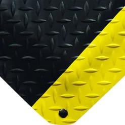 Wearwell Diamond-PlateSpongeCote3x10 Ft.Blackw/Yellow Borders